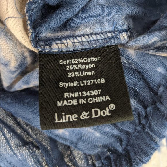 Line & Dot | tie dye cropped peasant blouse | S - Picture 9 of 10